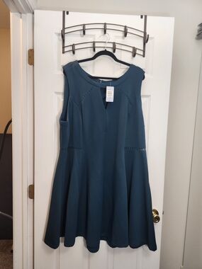 Torrid Teal Sleeveless Fit & Flare Midi Dress, Torrid 24 = 3X